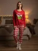 Piżama damska Grinch czerwona świąteczna Podgląd zdjęcia produktu 4