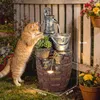 Outsunny Springbrunnen 4-stufig rustikal Gartenbrunnen mit Produktbild-Vorschau 3