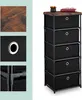Komoda Relaxdays, 5 szuflad z tkaniny, metal, imitacja Podgląd zdjęcia produktu 7