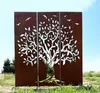 Edelrost 3er Set Sichtschutz Baum Motiv 165 cm x 150 cm Produktbild-Vorschau 1