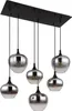 Globo Lighting Hängeleuchte Metall schwarz matt, Glas Produktbild-Vorschau 1