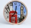 Holzuhr 30fi cm wanduhr - London city Produktbild-Vorschau 1