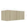 vidaXL Armoire TV Chêne Sonoma 80x30x30 cm Bois composite Voir les images du produit 10