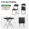 Sekey Poly-Rattan Bistro-Set 3 set Balkonset Klappmöbel Produktbild-Vorschau 8
