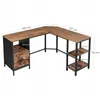 A diagram of a corner computer desk with dimensions indicated. Produktbild-Vorschau
