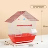 Klatka Dla Ptaków Metalowa Mała 39X23X30Cm Czerwona Podgląd zdjęcia produktu 2