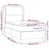 vidaXL Boxspringbett mit Matratze & LED Creme 100x200 cm Produktbild-Vorschau 9