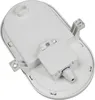 The underside of a white oval LED light fixture. Produktbild-Vorschau