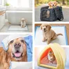 A collage of images showing pets with pet care products like training pads, a carrier, and a pet bed. Náhľad obrázku produktu