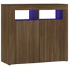 vidaXL Kredens z oświetleniem LED brązowy dąb 80x35x75 cm Podgląd zdjęcia produktu 9