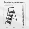 Sekey Trittleiter 2 Stufen Klappbar – Rutschsichere 36 cm Produktbild-Vorschau 2