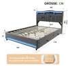 Lit rembourré UnboxG 160x200 cm avec rangement et éclairage Voir les images du produit 8