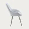 HOMLA ALAGI Stuhl in Stoff grau 57x63x82 cm Produktbild-Vorschau 3