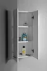 A wall-mounted cabinet with doors open, displaying bathroom products. Podgląd zdjęcia produktu