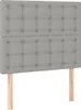 The Living Store LED Kopfteil Hellgrau 100x5x118/128 cm Produktbild-Vorschau 4