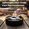 Starlet24® Windaschenbecher SCHWARZ Gluttöter rund flach - Produktbild-Vorschau 2