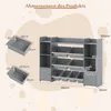 COSTWAY 4-poschodový drevený detský regál, skrinka na Náhľad obrázku produktu 3
