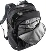 A black Deuter Gigant backpack with its main compartment and front pockets open, revealing the gray interior. Produktbild-Vorschau