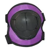 A single purple and black knee pad is shown against a white background. Produktbild-Vorschau