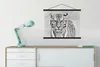 MuchoWow® Textilposter Tiger - Natur - Schwarz - Weiß 60x45 Produktbild-Vorschau 3