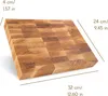 Creative Home Eiche-Hackklotz | 32 x 24 x 4 cm | Hack-Block Produktbild-Vorschau 2