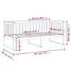vidaXL Letto da giorno senza materasso bianco 90x190 cm in Anteprima dell’immagine prodotto 8