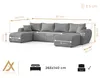 AX LIVING Malatya U Canapé avec fonction sommeil Canapé Voir les images du produit 7