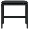 Gartenhocker mit Kissen 4 Stk. Schwarz 41x41x36 cm Poly Produktbild-Vorschau 5