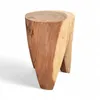 A solid wood stool on a white background. Anteprima dell’immagine prodotto
