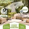 tillvex® Alu Sonnenschirm Rechteckig Ø 330 cm mit LED Solar Produktbild-Vorschau 3