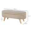 HOMCOM Banc banquette bout de lit coffre de rangement 2 en Voir les images du produit 5