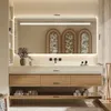 Waschbecken Set LED-Spiegel, Ablageplatte, Schrank  Keramik Produktbild-Vorschau 4