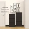 Furni24 Metall Schuhschrank Schwarz schmal – Schuhkipper Produktbild-Vorschau 3