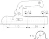 Guľový záves WINTERHOFF WW8-C pre 800 kg príves s 70 mm Náhľad obrázku produktu 2