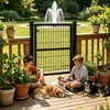 UISEBRT Gartentor Anthrazitgrau 100x100cm, verzinktes Produktbild-Vorschau 10