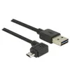 DELOCK USB Kabel A -> micro B St/St 1.00m 90°gew. sw Produktbild-Vorschau 1
