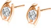 585er Rotgold Diamanten Ohrstecker Spannfassung 0,30 ct. Produktbild-Vorschau 1