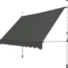 A gray awning extended from a white pole against a white background. Podgląd zdjęcia produktu