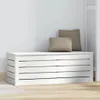 vidaXL Truhe Weiß 89x36,5x33 cm Massivholz Kiefer Produktbild-Vorschau 3