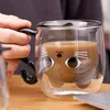 Süße Katzen Tasse mit Henkel, Doppelwandige Kaffeegläser Produktbild-Vorschau 4