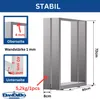 DanDiBo 2x nohy stolu z nerezové oceli 72 x 80 cm rám stolu Náhled obrázku produktu 2