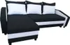 A black and white sectional sofa with pillows. Produktbild-Vorschau