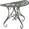 A metal half-round console table with ornate scrollwork legs, presented against a white background. Produktbild-Vorschau