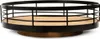 A rotating organizer with a wooden base and a black metal wire basket. Anteprima dell’immagine prodotto