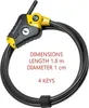MASTER LOCK 8433EURD, 1,8 m, Klucz, Stal, Czarny, Żółty Podgląd zdjęcia produktu 11