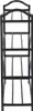 A black shoe rack shown from the side. Produktbild-Vorschau