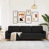 vidaXL 3-osobowa sofa czarna 210 cm tkanina Podgląd zdjęcia produktu 3