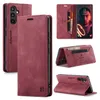 Galaxy A34 5G Hülle, Retro Kunstledertasche Stand Produktbild-Vorschau 1