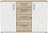Sideboard >IKOLI< 2 Türen, 4 Schübe, Sonoma Eiche / Voir les images du produit 1