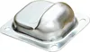 A metal gate stopper with mounting holes. Produktbild-Vorschau
